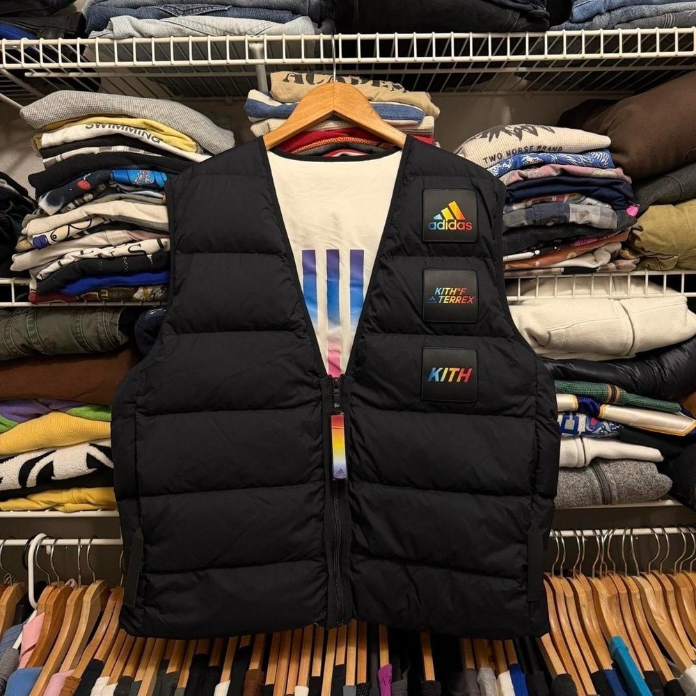 Kith X Adidas Terrex Reversible Down Puffer Vest | Mint Condition Size Medium - Picture 3 of 8